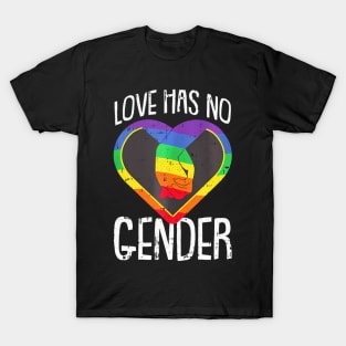 No Gender Gay Pride Love Rainbow Flag Proud Lgbt Q Ally T-Shirt